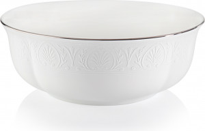 10538164 Lenox Салатник круглый Lenox "Ханна,платиновый кант" 21,5см Фарфор костяной