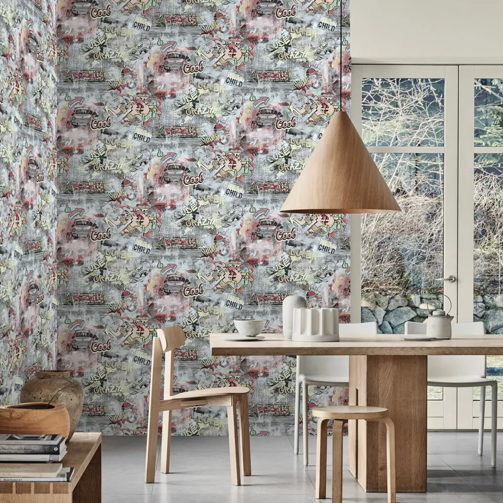 Обои флизелиновые Euro Decor Street ART серые 1.06 м 7096-22 83396644 STLM-2011615 - Вид №3
