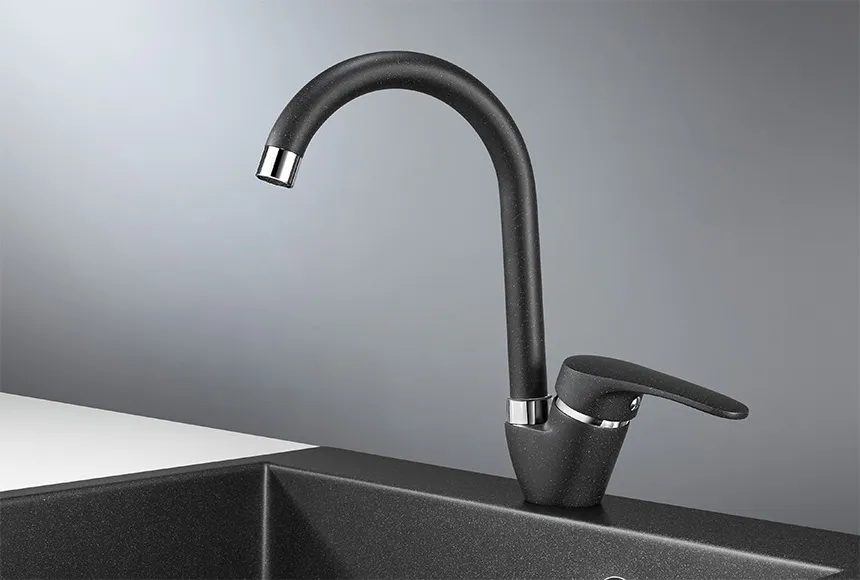 1024, ЧЁРНЫЙ, СМЕСИТЕЛЬ КУХОННЫЙ GRANULA 1024-ST13