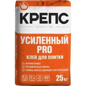 Клей для плитки Крепс Усиленный Pro 25 кг 86146568 STLM-2127344