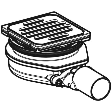 388.032.00.1 Трап Geberit Varino, горизонтальный, d50 Geberit  - Вид №1