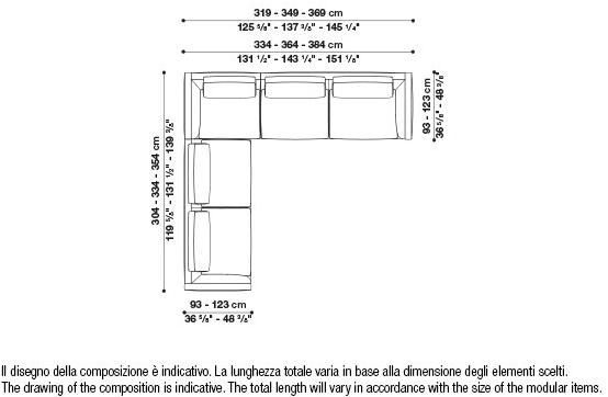 B&B Italia Модульный угловой диван из ткани Richard sun-id-1472345 - Вид №102
