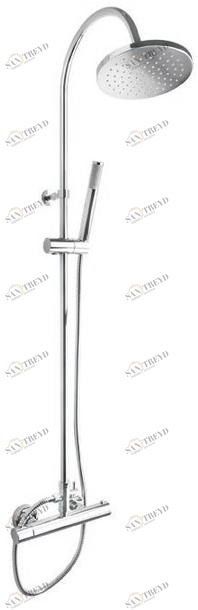 Gruppo Geromin Настенная душевая стойка с ручным душем с верхним душем Flow 4cda6n0