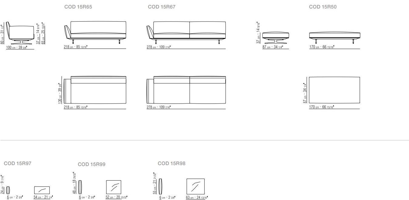 Flexform Модульный тканевый диван с шезлонгом Evergreen sun-id-1433685 - Вид №5