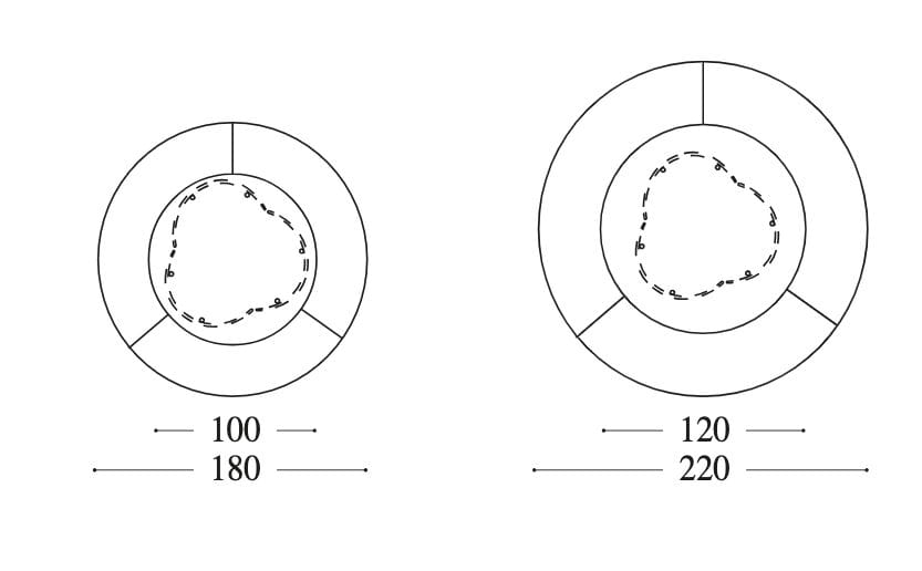 Круглый стол с деревянным и керамическим верхом EFORMA Onda ARCH-00081348 - Вид №2