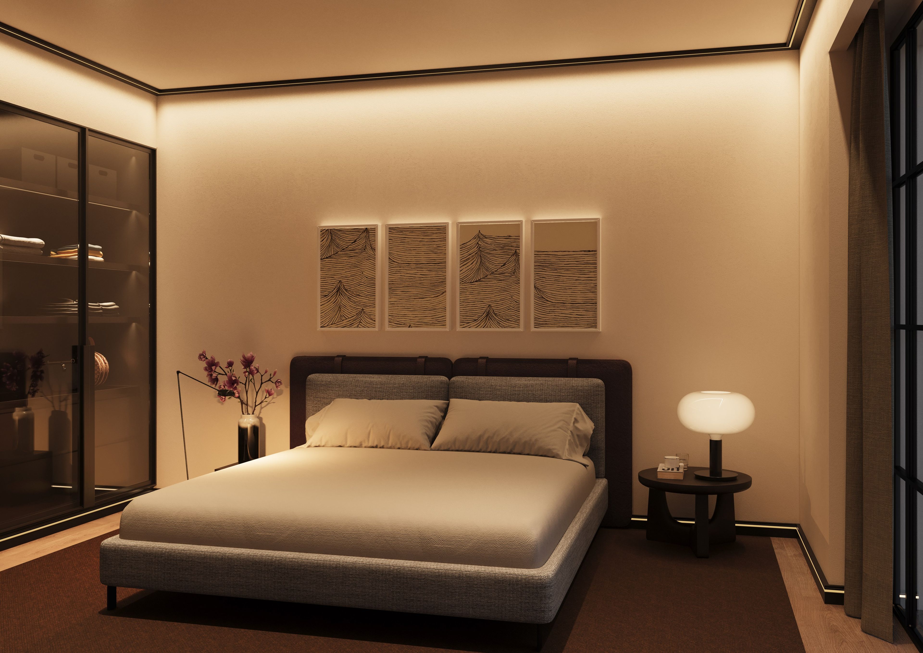 Плинтусы из полистирола с непрямым освещением NOËL & MARQUET Black Edition ARCH-00133280 - Вид №1