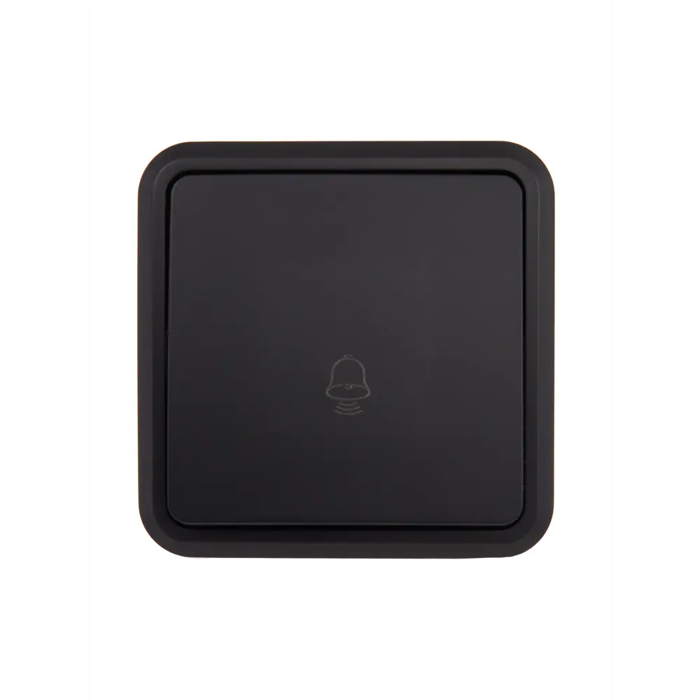 LEXMAN First — проводная кнопка дверного звонка в черном бархате 88780873 STLM-1116177