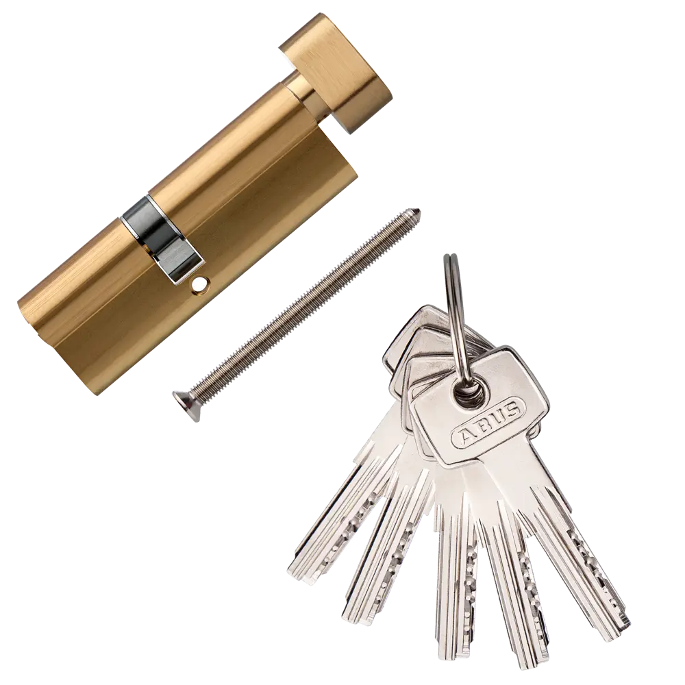 Цилиндр Abus 40х50 мм, ключ/вертушка, цвет золото 82389984 STLM-2038888 D6 - Вид №1