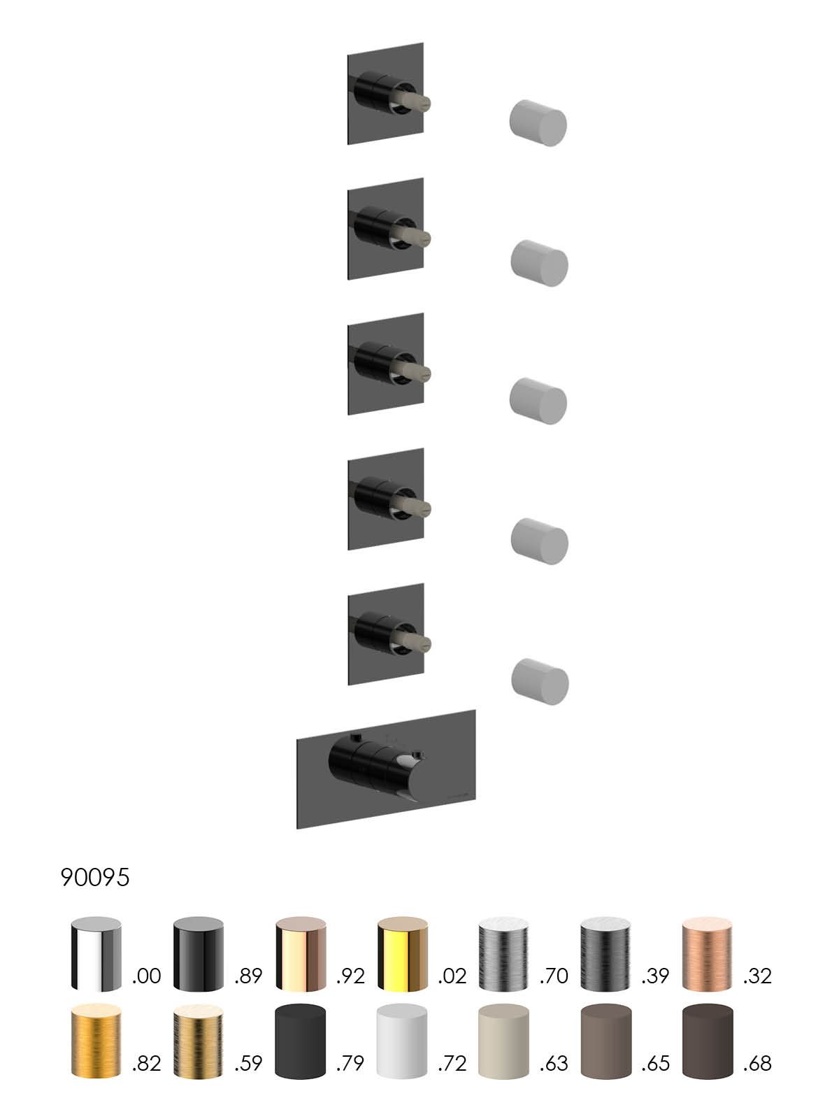 Термостатический смеситель для душа с 6 отверстиями Rubinetterie Frattini отдельная эстетика ARCH-00121846 - Вид №18