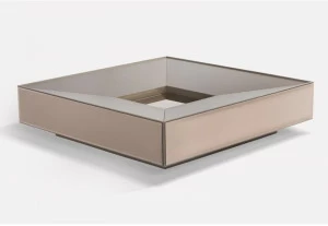 MORADA Низкий стеклянный журнальный столик с вещевым ящиком  Scrigno ct