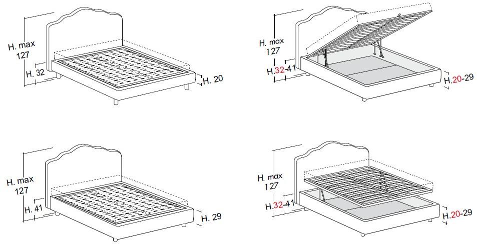Bolzan Letti Двуспальная кровать со съемным покрытием sun-id-1388585 - Вид №5