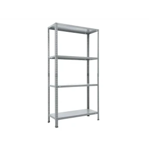 Стеллаж металлический 4 полки 145x75x30 см LC 15KD/4 цвет темно-серый нагрузка на полку 30 кг