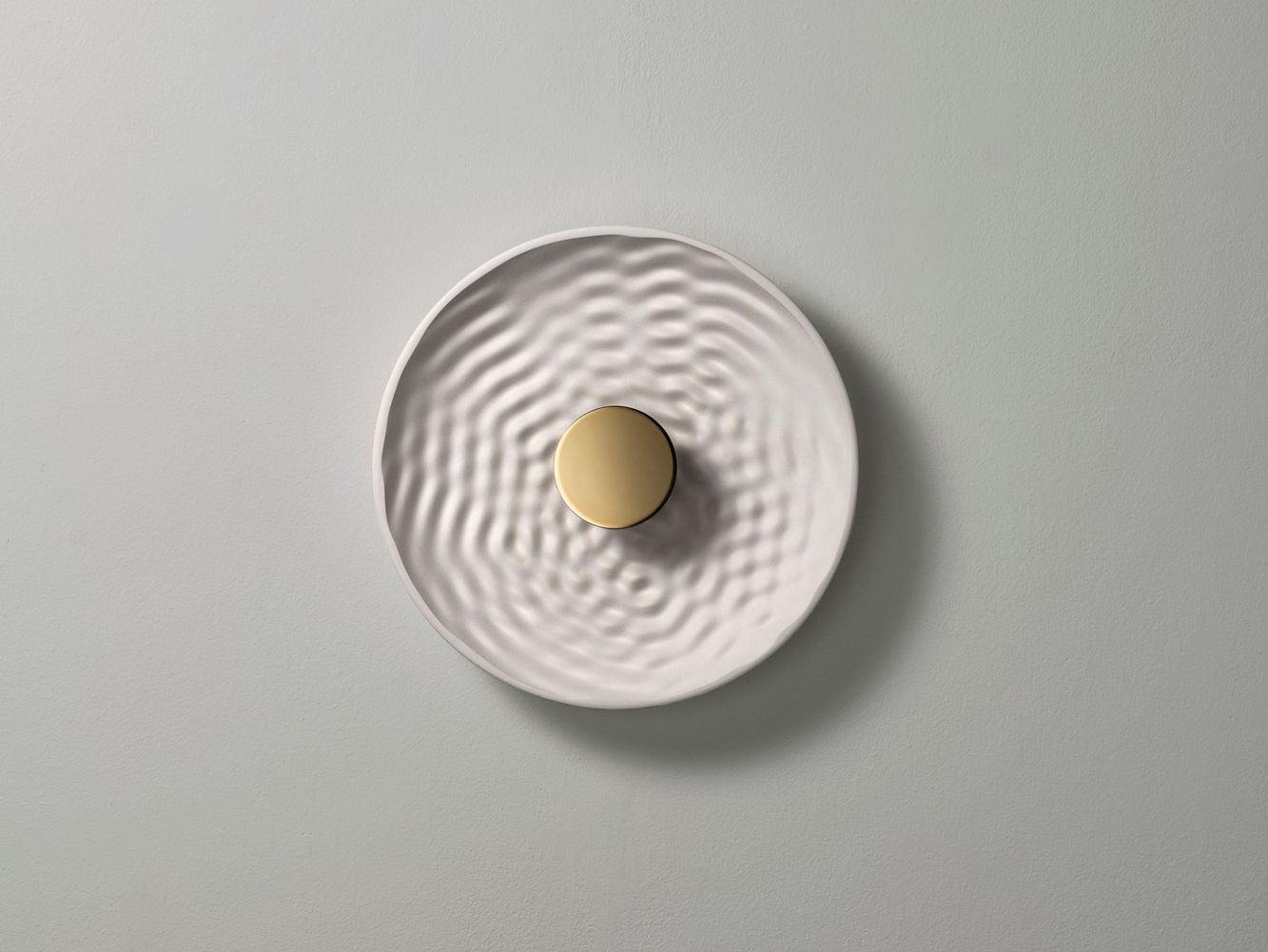 Светодиодный настенный светильник из штукатурки и латуни RADAR INTERIOR Pulse ARCH-00101364