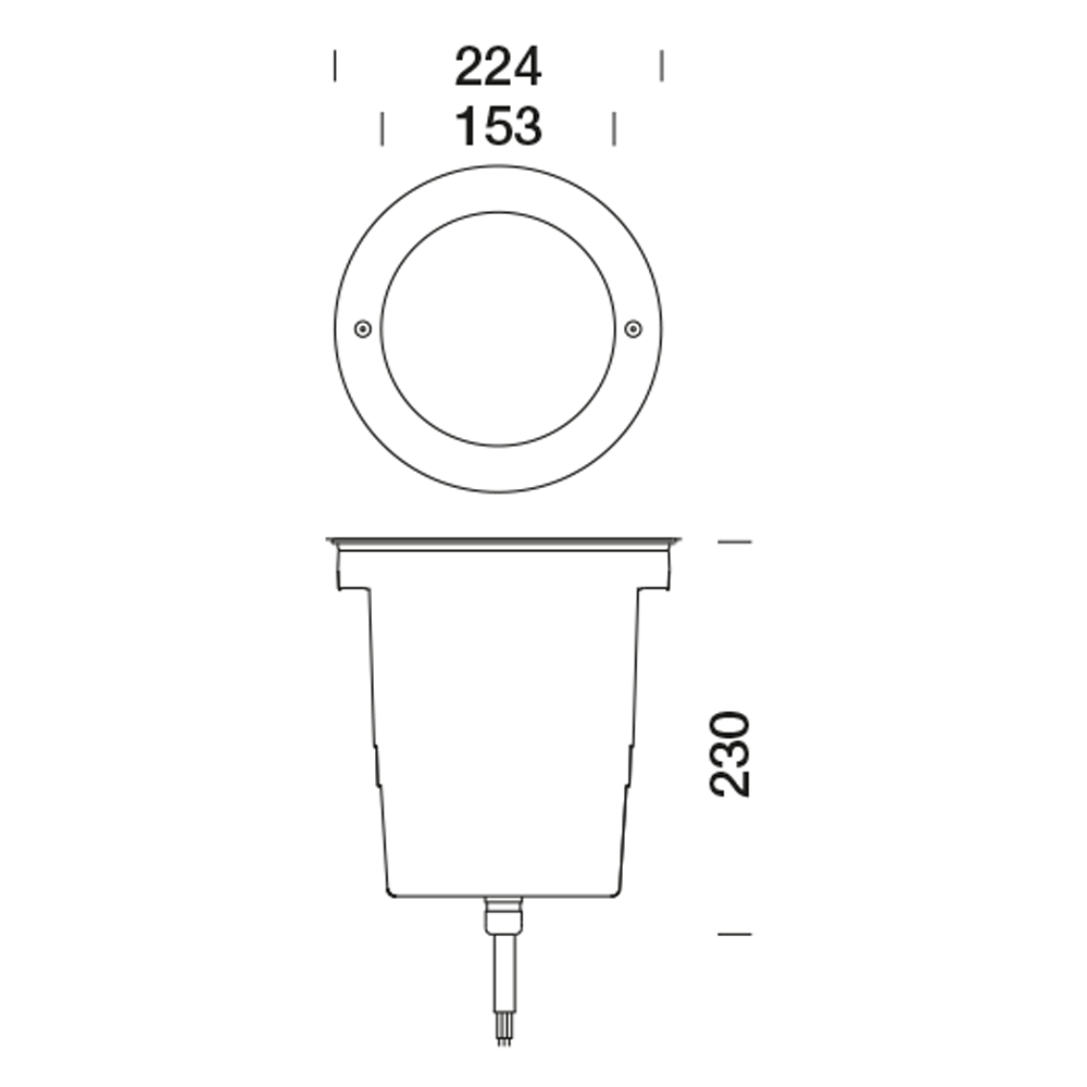 8406318 Встраиваемый в пешеходный пол Platek MEDIO Anello Inox  MEDIO C/W Stainless Steel Ring - LED 3000K 45°  - Вид №2