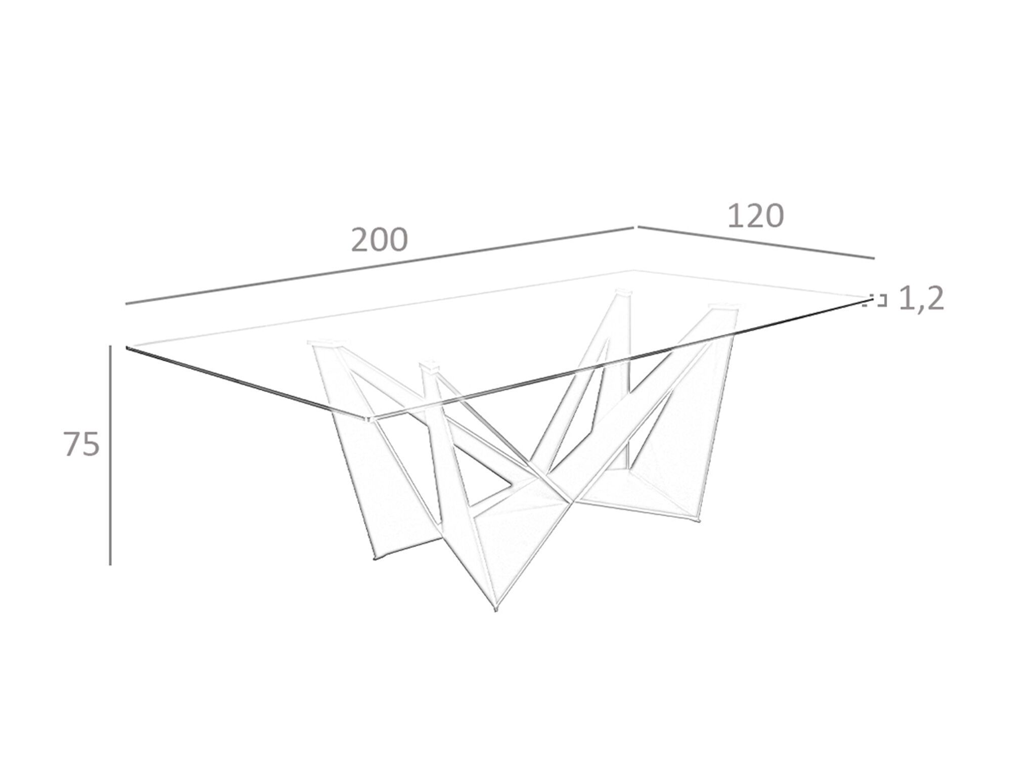 Прямоугольный обеденный стол из нержавеющей стали и стекла Angel Cerda Urban Deco ARCH-00045850 - Вид №5