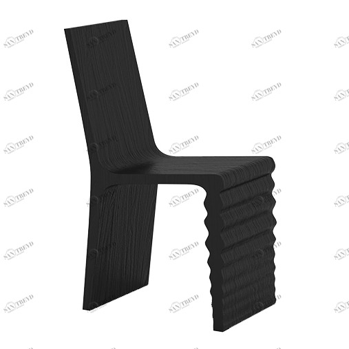 Стул деревянный черный 85х57 см Wave 2 ODINGENIY ДИЗАЙНЕРСКИЕ 178403 Черный 