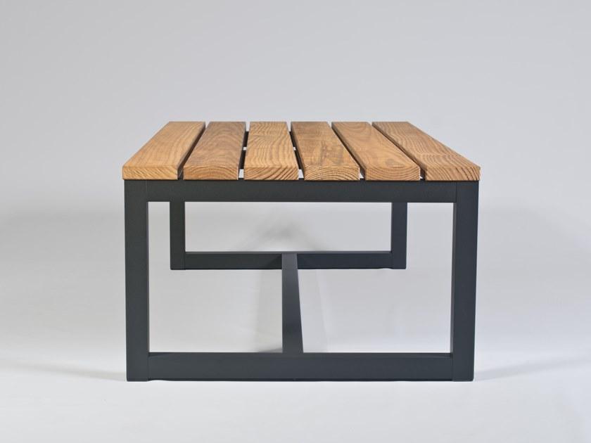 Sachi Низкий прямоугольный журнальный столик из алюминия и дерева Spikes sun-id-1502116 - Вид №3