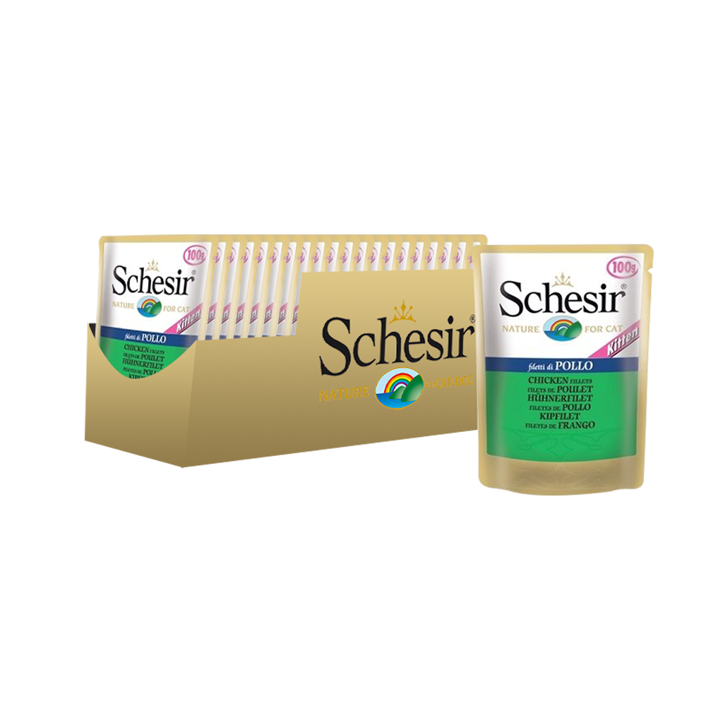 Т0040999*20 Корм для котят филе цыпленка конс.100г (упаковка - 20 шт) SCHESIR 