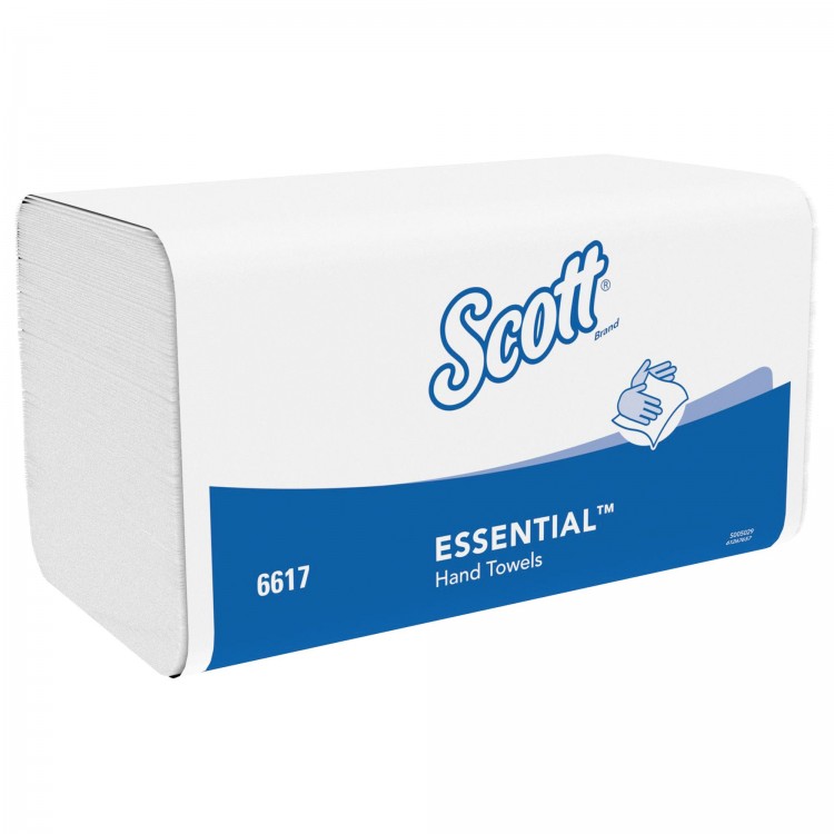 6617 Kimberly Clark Полотенца бумажные листовые Kimberly Clark Scott Essential 6617 Z-сложения 1-слойные 15 пачек по 340 листов  - Вид №3