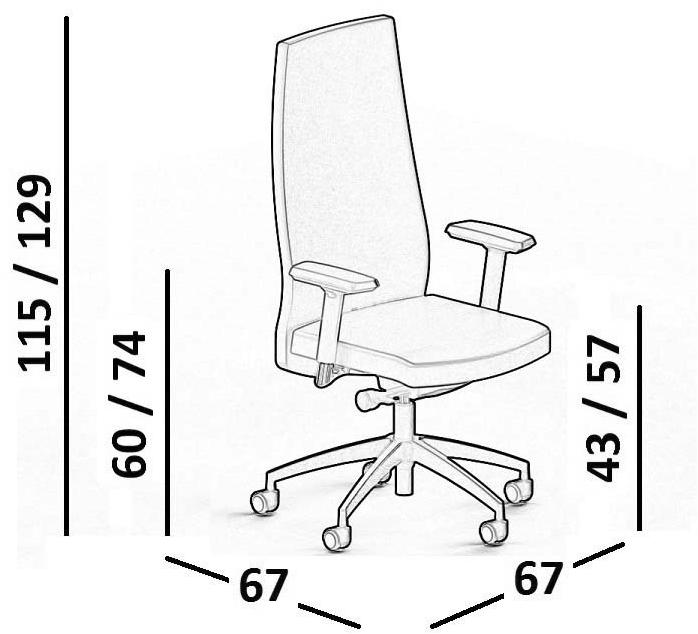 Luxy Кожаное кресло руководителя с подлокотниками на колесиках Smartoffice 4ofdi06, 4ofdi08, 4ofdi54, 4ofdi56  - Вид №9