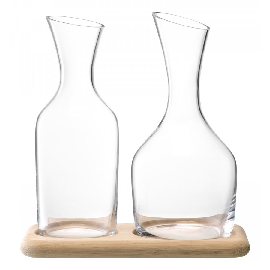 G1166-00-991 Набор кувшинов для вина и воды на деревянной подставке 1,2 л/1,4 л LSA International 