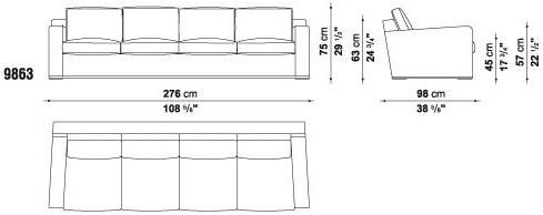 Maxalto Диван из ткани Imprimatur sun-id-1481552 - Вид №4