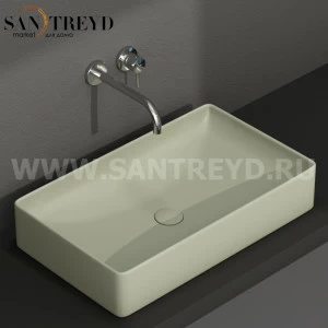 B6R63LI Накладная раковина на столешницу  прямоугольная Ceramica Globo T-EDGE