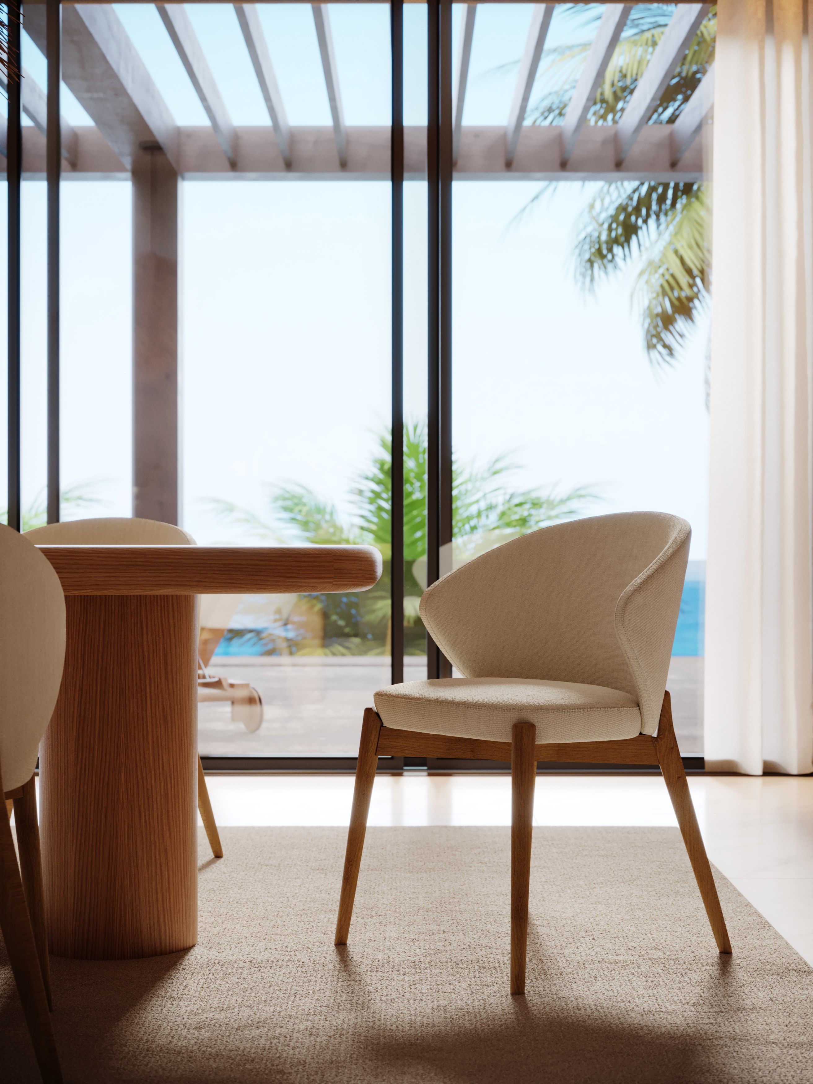 Прямоугольный обеденный стол из грецкого ореха Stylish Club Natur ARCH-00059321 - Вид №9