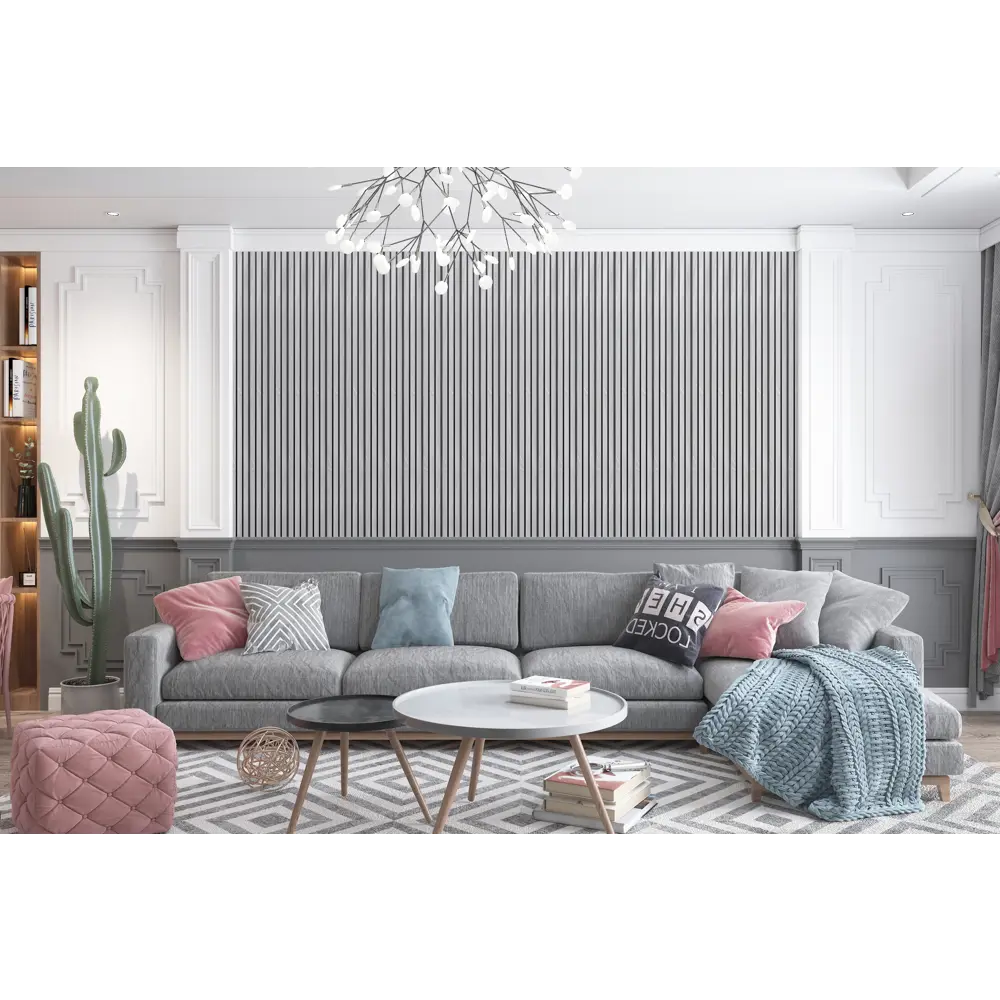 Стеновая панель ПВХ 3D ясень черный 2700x120x10 мм 0.324 м² 89359733 STLM-2155143 Santreyd  - Вид №1