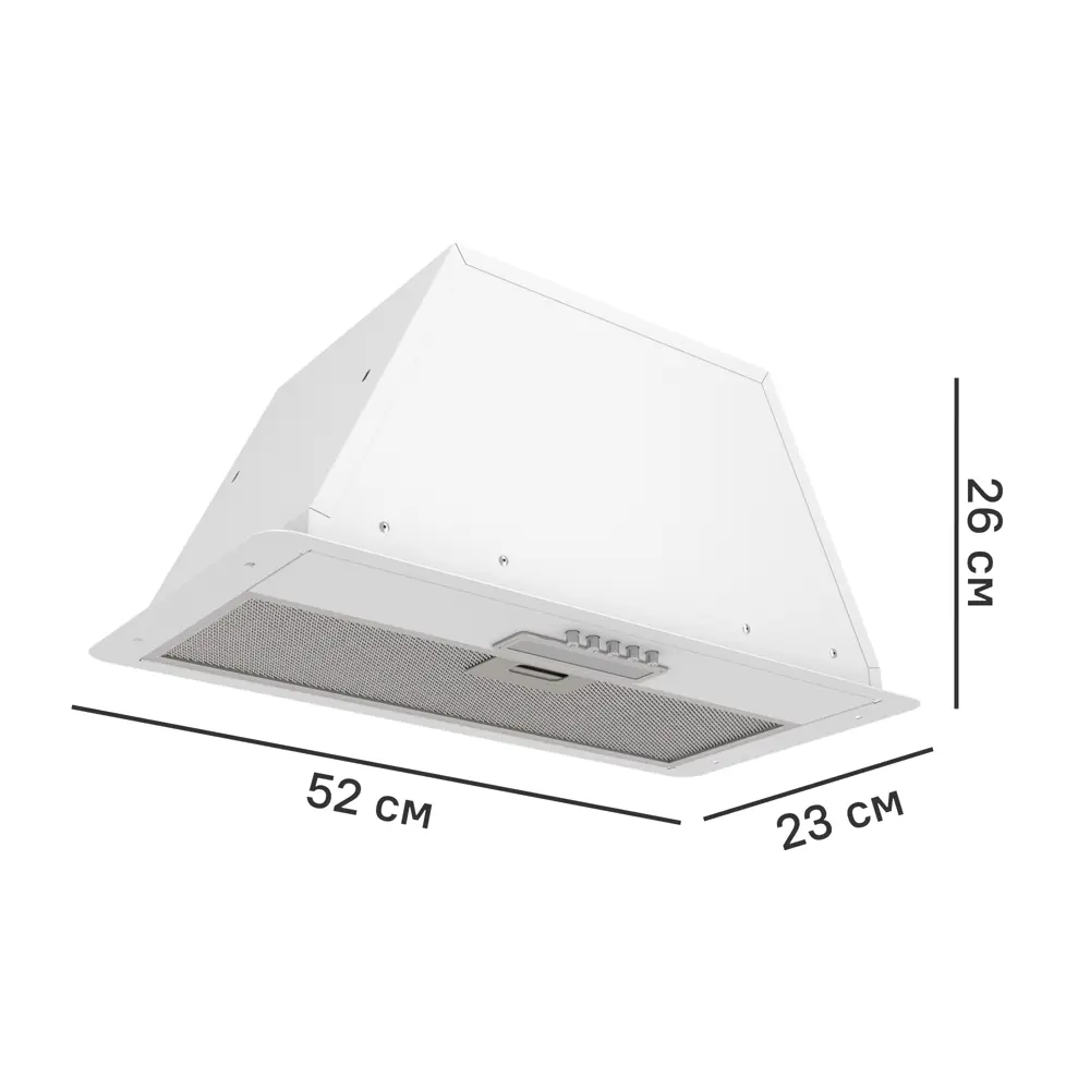 ELIKOR Bios - встраиваемая вытяжка 52 см белая для современной кухни 89404743 STLM-1572609
