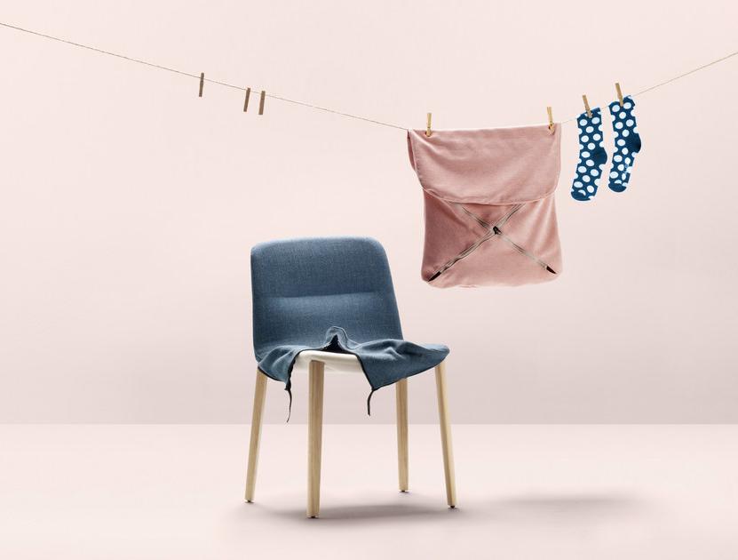 ALKI Штабелируемый стул со съемным чехлом из ткани Jantzi sun-id-1368273 - Вид №5