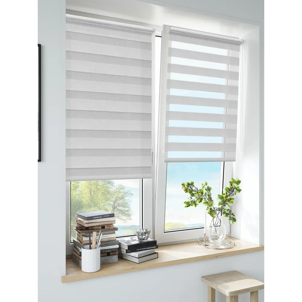 Рулонная штора день-ночь MIAMOZA Liza 120x160 см серая 89224872 STLM-1022269 - Вид №2