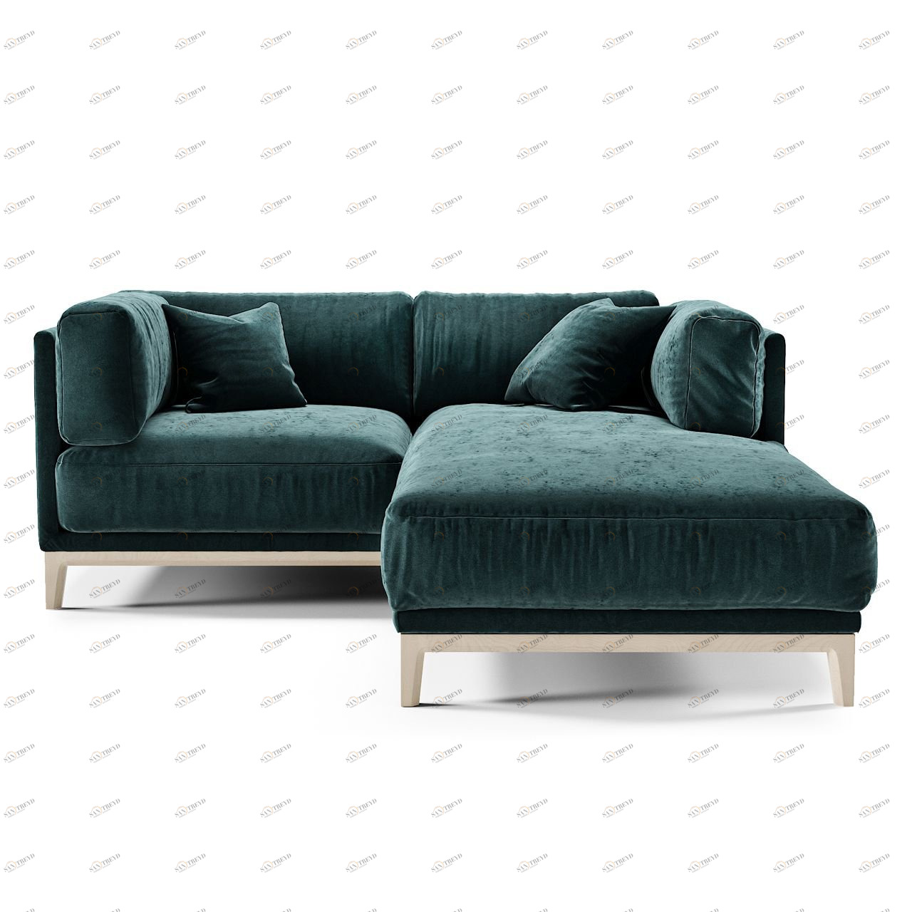 Диван Case угловой морская волна THE IDEA ДИЗАЙНЕРСКИЕ 210520 Зеленый 