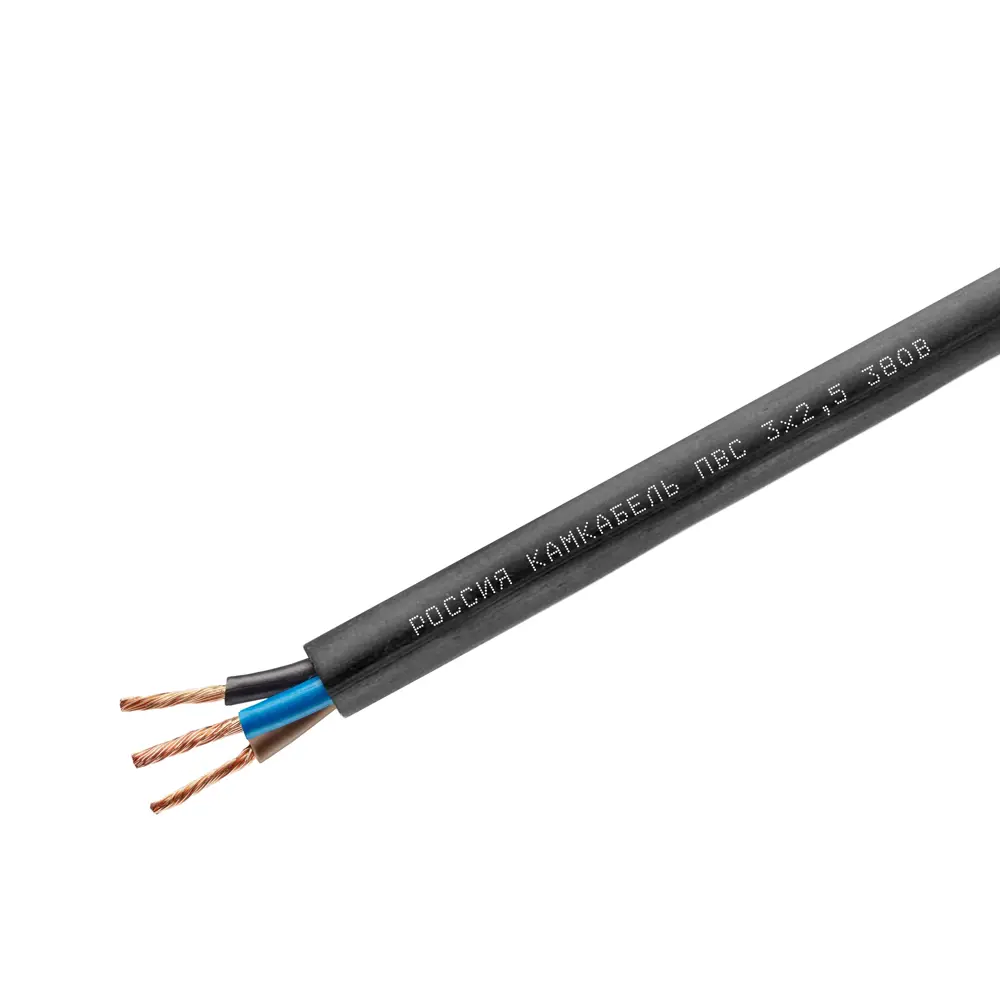 Провод Камкабель ПВС 3x2.5 20 м ГОСТ цвет черный 82755333 STLM-2129991  - Вид №2