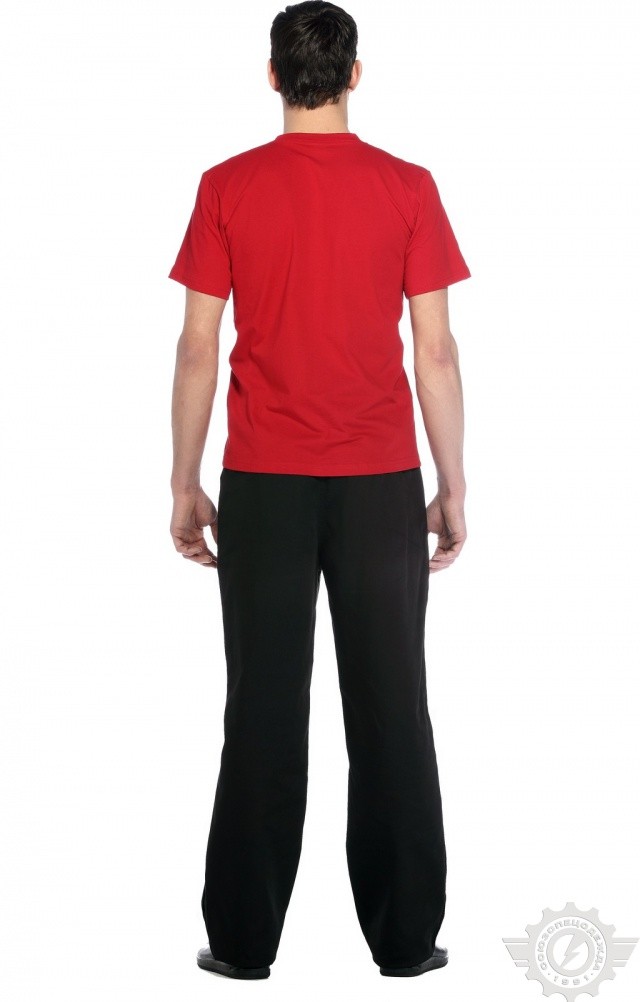 61125 Футболка "Престиж" красная  Одежда для официантов  размер S (46) Спецодежда  - Вид №9