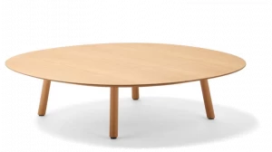 Viccarbe Низкий круглый журнальный столик из мдф Maarten