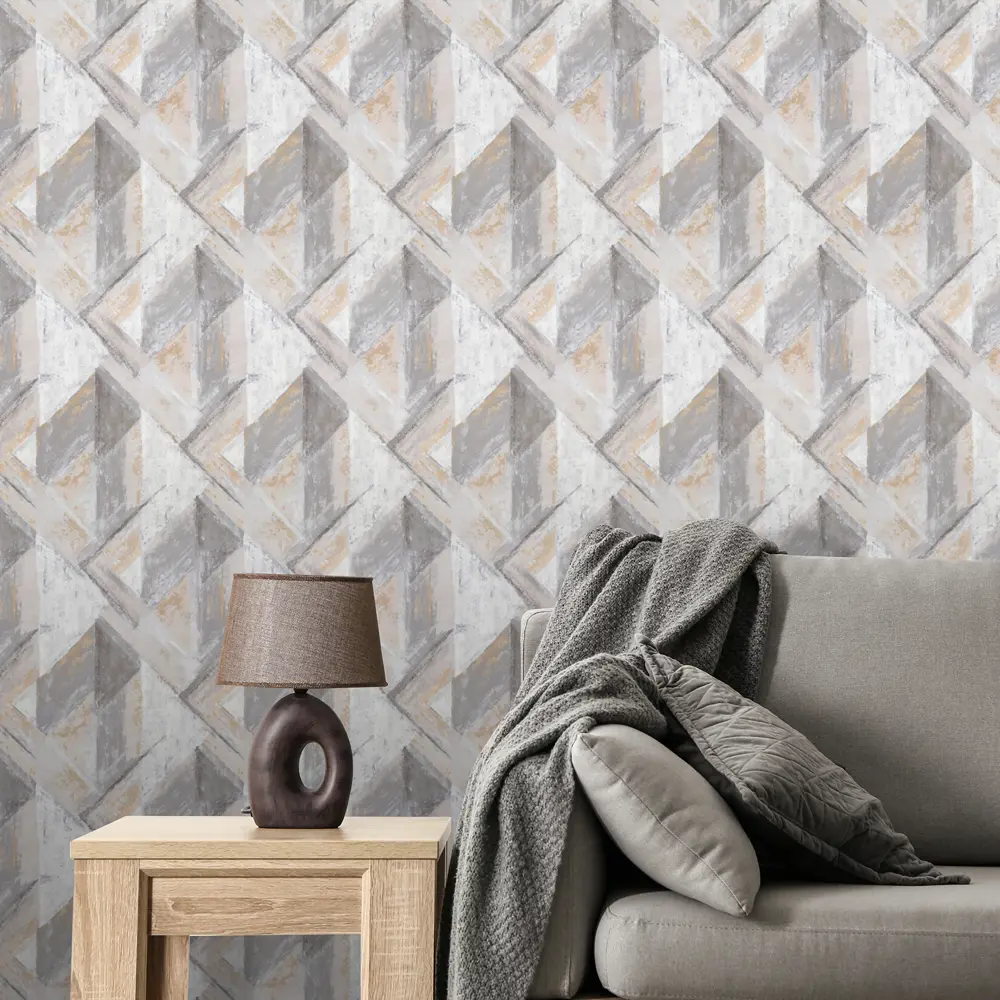 Обои флизелиновые Deco-deco Grunge серо-коричневые 1.06 м 6021-12 83558670 STLM-2182083 - Вид №2