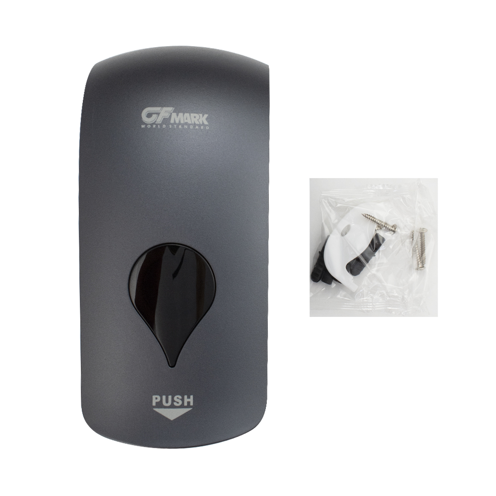 GFmark - Дозатор для ДЕЗИНФЕКЦИИ, пластик АБС, ЧЁРНЫЙ, большой, с глазком, 1000 мл,, код: 659  - Вид №8