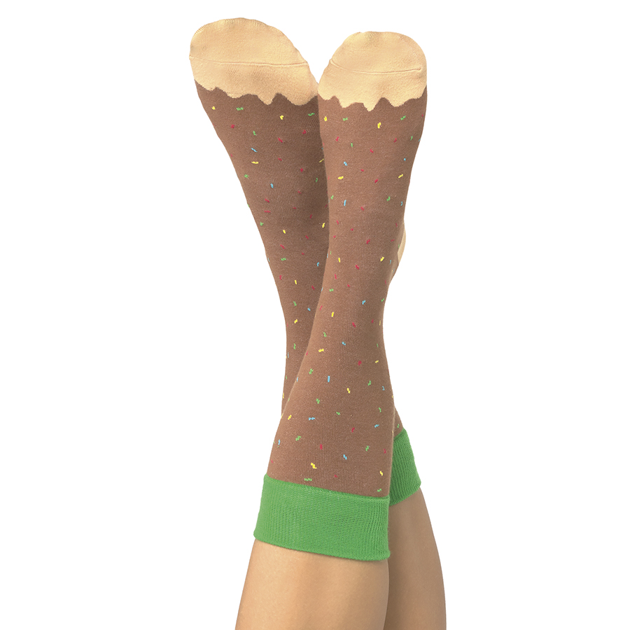 DYSOCDOUB Носки , doughnut, коричневые Doiy  - Вид №3