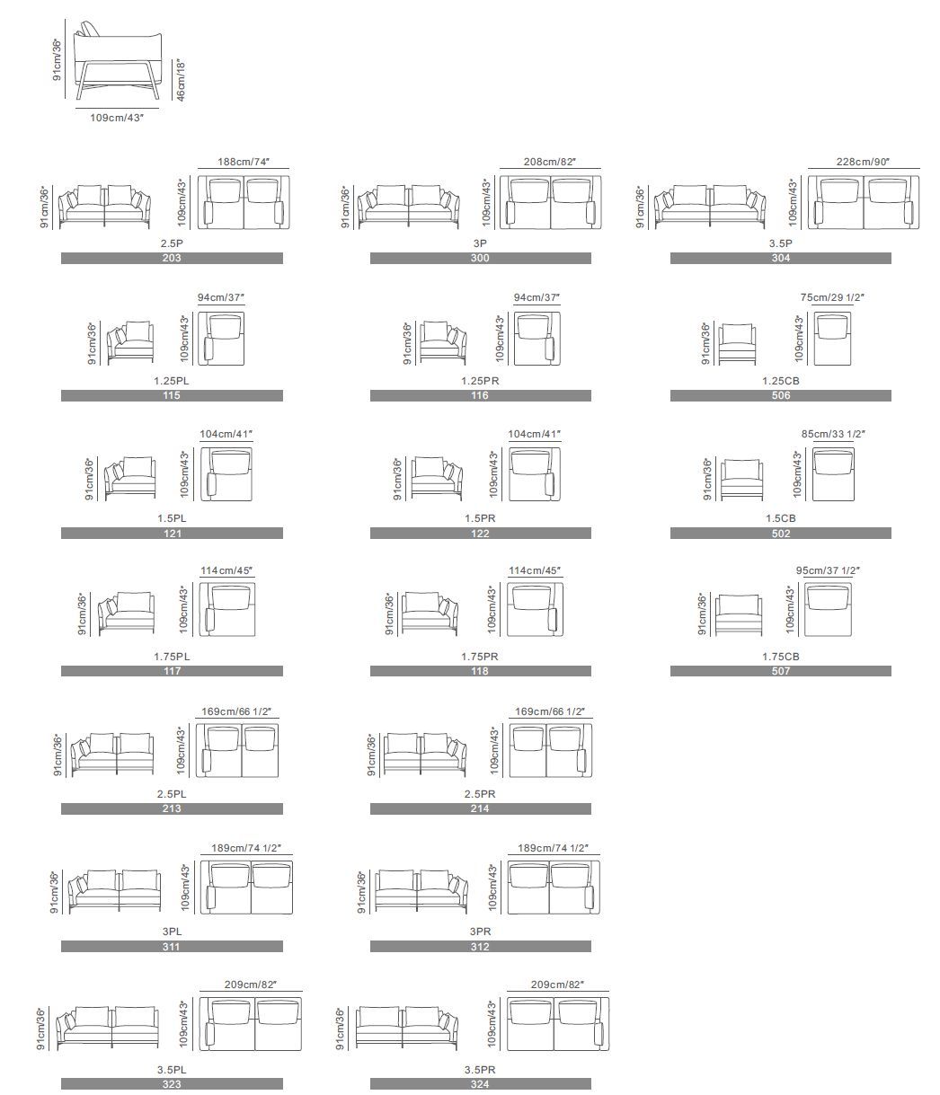 3-местный кожаный диван CAMPO DE' FIORI IBIZA ARCH-00085434 - Вид №10