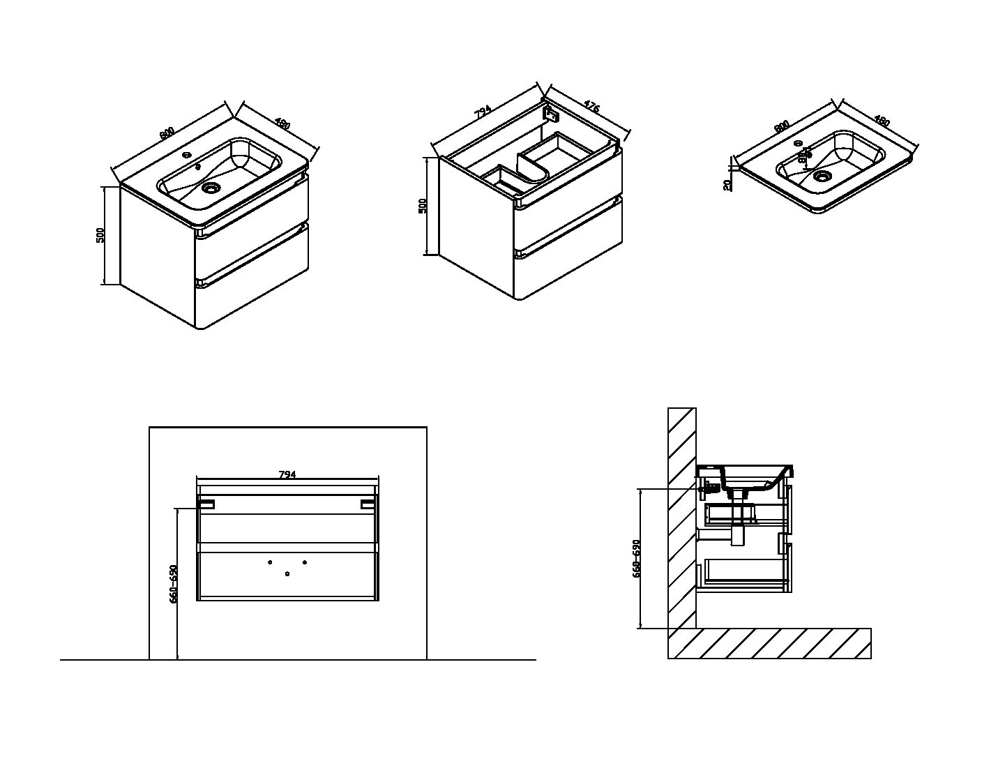 VMC-1A800RW База под раковину Vincea Alba Santreyd - Вид №4