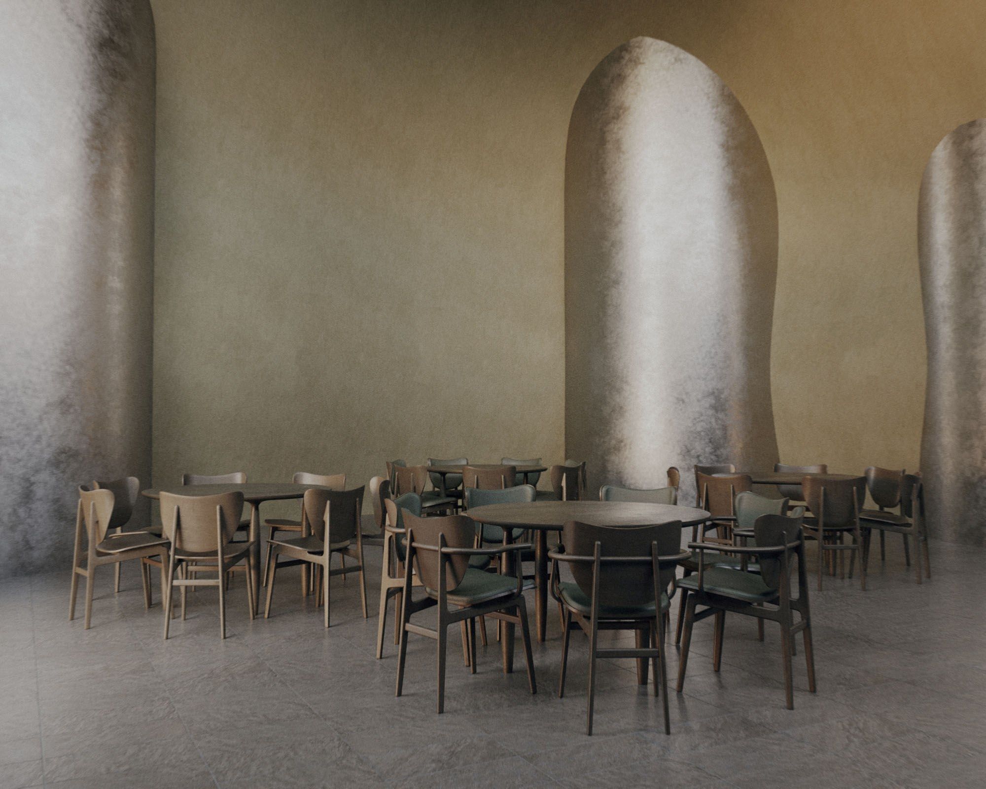 Кожаный и дубовый стул с подлокотниками NORR11 Elephant ARCH-00148755 - Вид №13