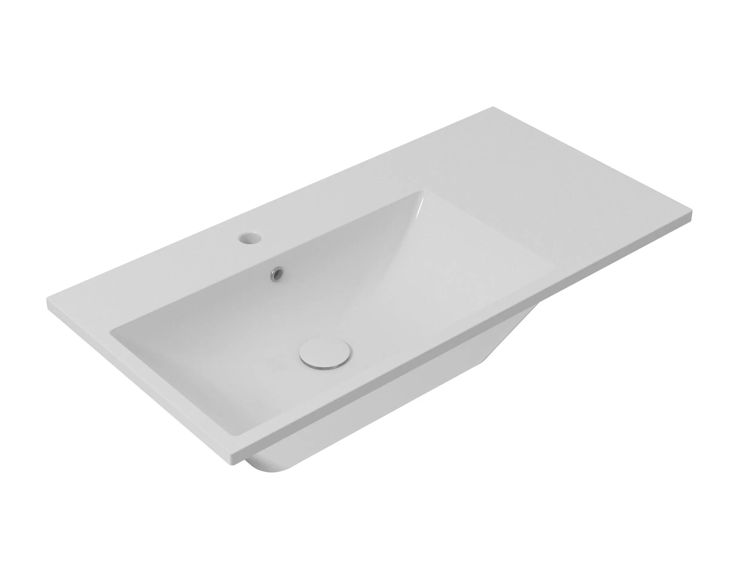 Керамическая раковина для ванной комнаты с столешницей Olympia Ceramica TUTTO EVO ARCH-00027398