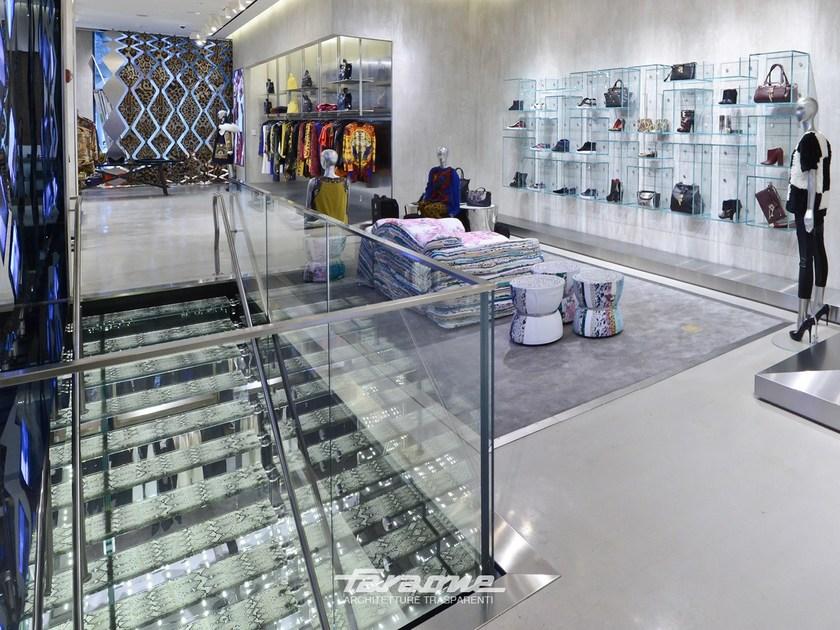 FARAONE Открытая лестница из нержавеющей стали и стекла sun-id-1480146 - Вид №2