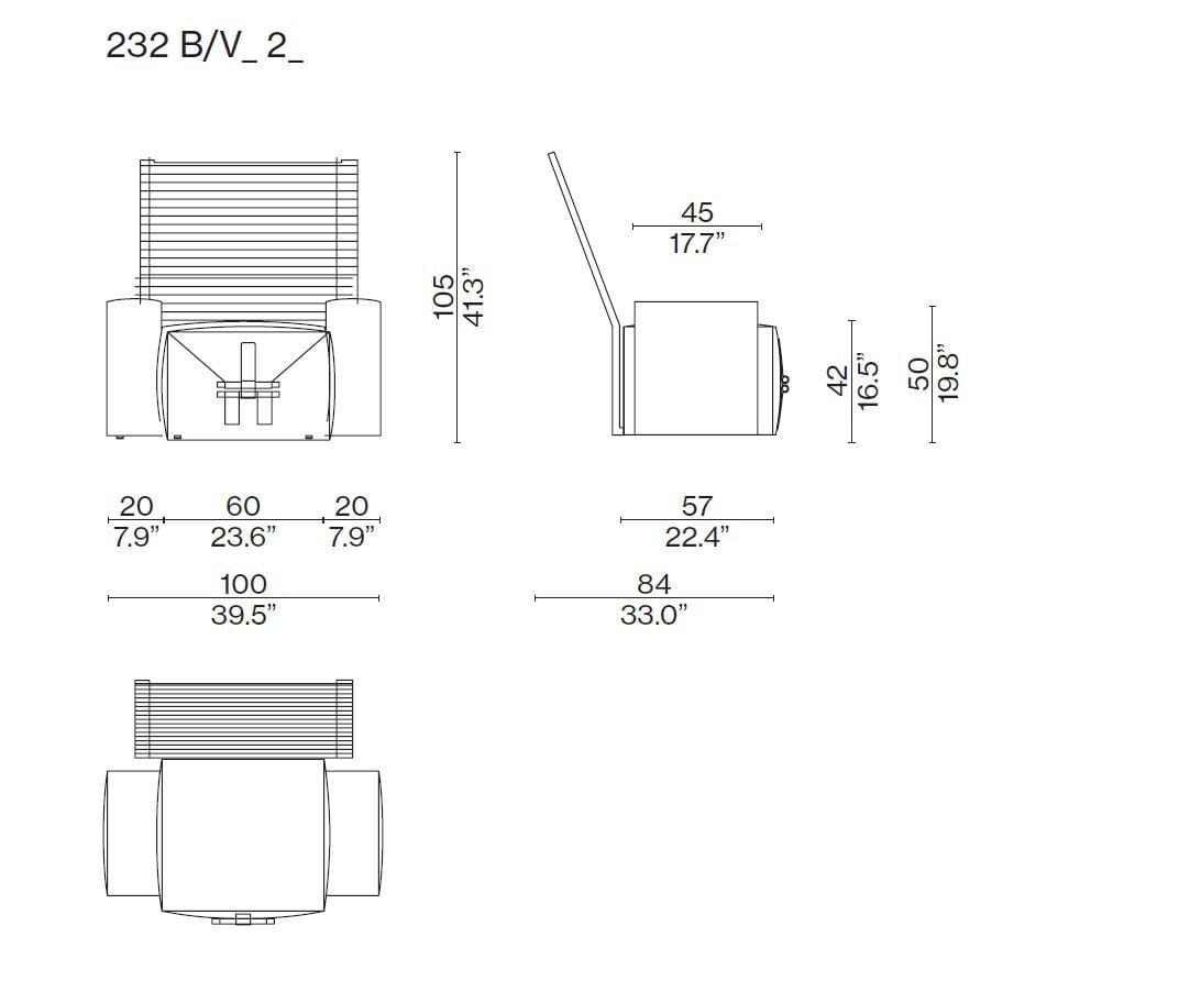 Мягкое кресло с плетеной спинкой и подлокотниками CASSINA SOMEWHERE EL - S ARCH-00118822 - Вид №7