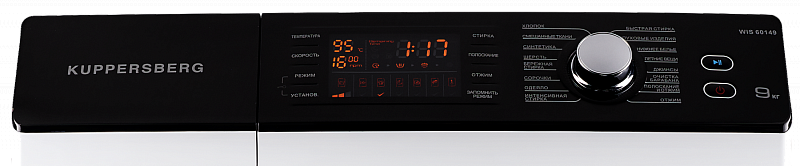 WIS 60149 Глубина 57 см, 9 кг, 1400 об/мин, 16 программ, дисплей, a+++, инверторный мотор Kuppersberg Santreyd  - Вид №2