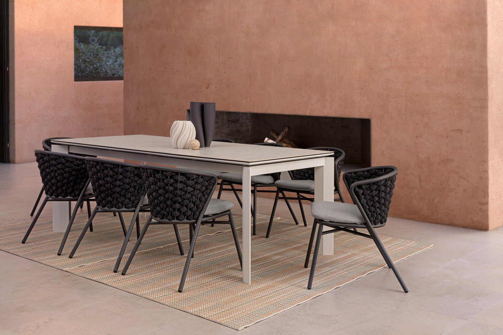 Керамический и алюминиевый садовый выдвижной стол BIZZOTTO OTAVIO ARCH-00030570 - Вид №3