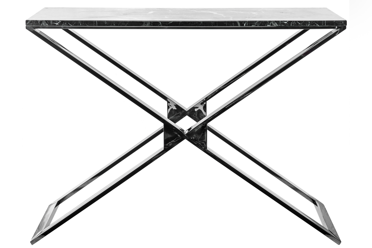 Консоль темно-серая с мраморной столешницей Botella ДОМАШНЯЯ ОБСТАНОВКА SKY 045165 Серый Santreyd - Вид №4