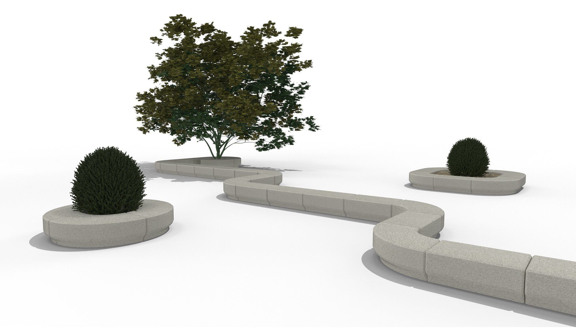 Бетонная скамья без спинки amop ссылка ARCH-00108224 - Вид №1