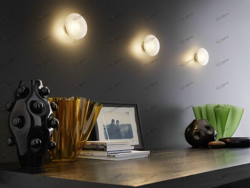 FontanaArte Настенный светильник из стекла с пескоструйной обработкой Sillaba sun-id-1349093